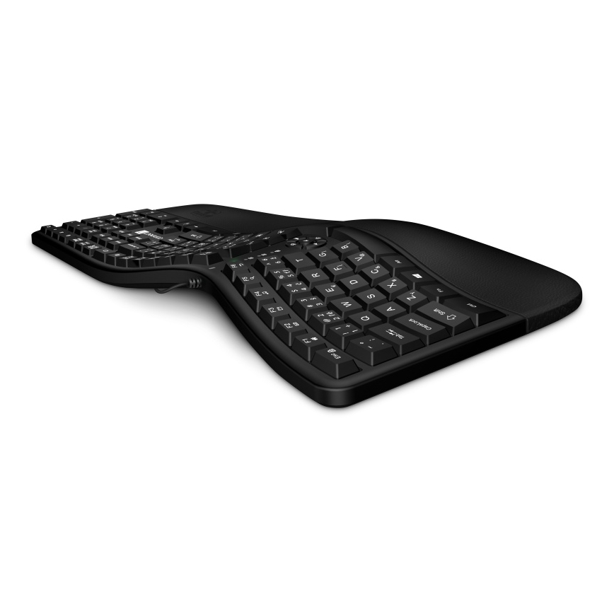 CONNECT IT CKB-2800-CS - Teclado inalámbrico ergonómico con localización checo/eslovaco negro