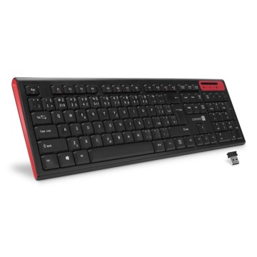 CONNECT IT CKB-3000-CS - Teclado multimedia inalámbrico con localización para checo/eslovaco 2xAAA negro