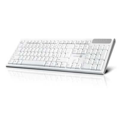 CONNECT IT CKB-3010-CS - Teclado multimedia inalámbrico con localización para checo/eslovaco 2xAAA blanco