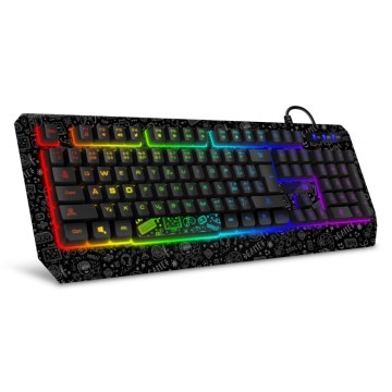CONNECT IT CKB-3530-DD - LED RGB Teclado gaming con cable con localización para checo/eslovaco negro
