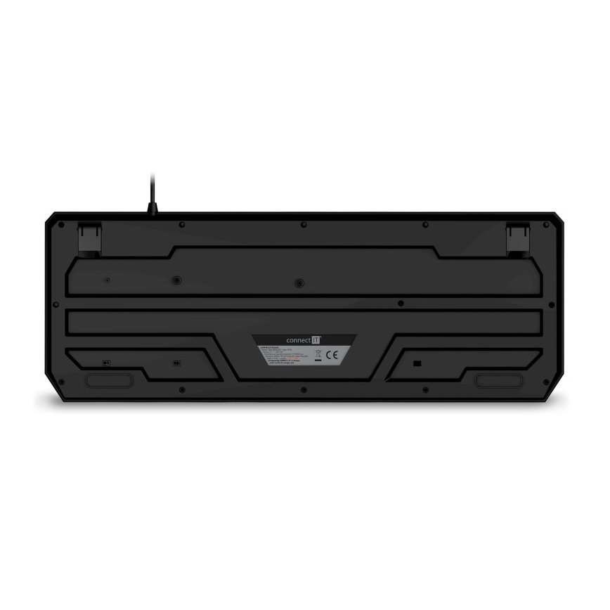 CONNECT IT CKB-3530-DD - LED RGB Teclado gaming con cable con localización para checo/eslovaco negro