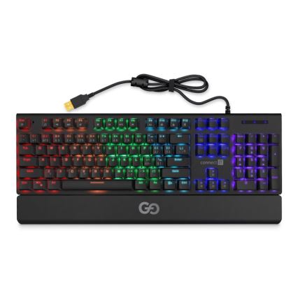 CONNECT IT CKB-7050-CS - LED RGB Teclado gaming con cable con localización para checo/eslovaco negro