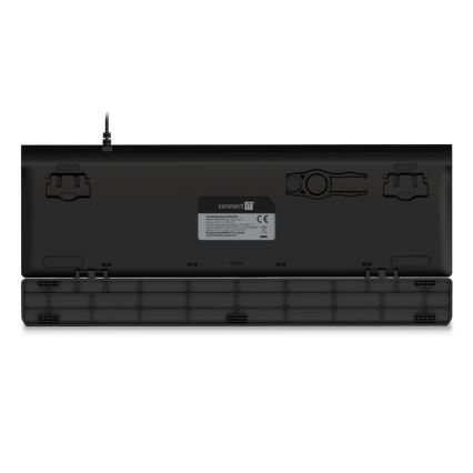 CONNECT IT CKB-7050-CS - LED RGB Teclado gaming con cable con localización para checo/eslovaco negro