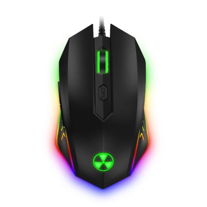 CONNECT IT CKM-3200-CS - Teclado y ratón gaming con cable LED RGB 1200/1800/2400/3600 DPI con localización checo/eslovaco negro