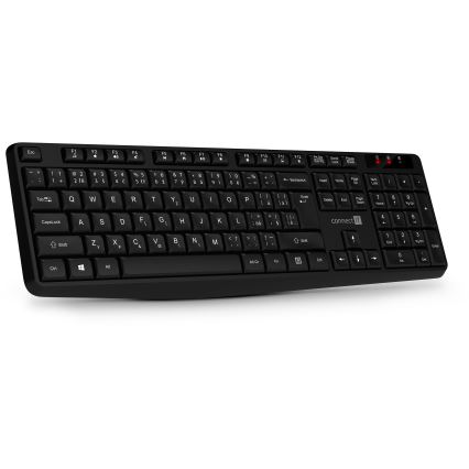 CONNECT IT CKM-4500-CS - Teclado y ratón inalámbricos 1000 DPI con localización para checo/eslovaco 1xAAA + 1xAA negro
