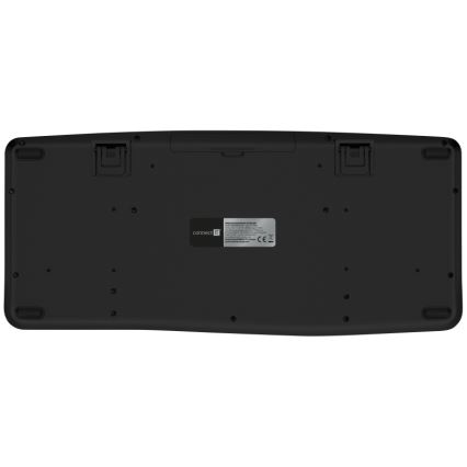 CONNECT IT CKM-6010-CS - Teclado inalámbrico ergonómico y ratón 800/1200/1600/2400 DPI con localización para checo/eslovaco 1xAA + 2xAAA negro