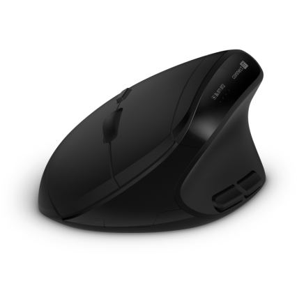 CONNECT IT CKM-6010-CS - Teclado inalámbrico ergonómico y ratón 800/1200/1600/2400 DPI con localización para checo/eslovaco 1xAA + 2xAAA negro