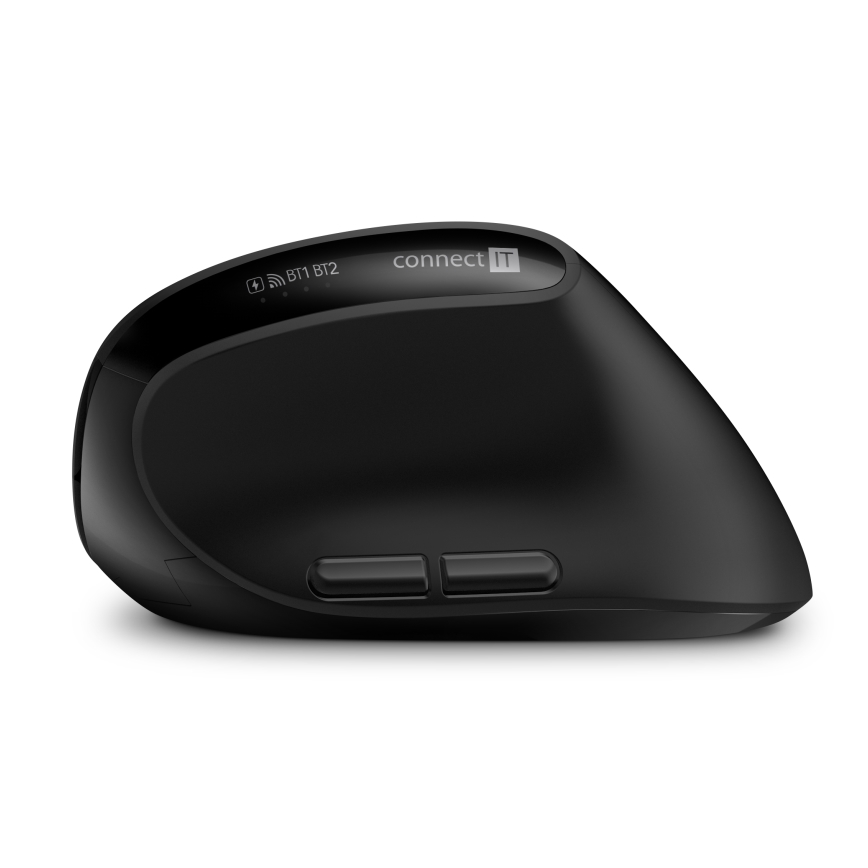 CONNECT IT CKM-6010-CS - Teclado inalámbrico ergonómico y ratón 800/1200/1600/2400 DPI con localización para checo/eslovaco 1xAA + 2xAAA negro