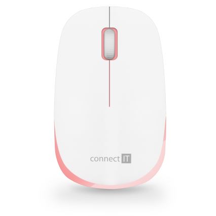 CONNECT IT CKM-7801-CS - Teclado y ratón inalámbricos 1200 DPI con localización para checo/eslovaco 1xAAA + 1xAA blanco/rosa