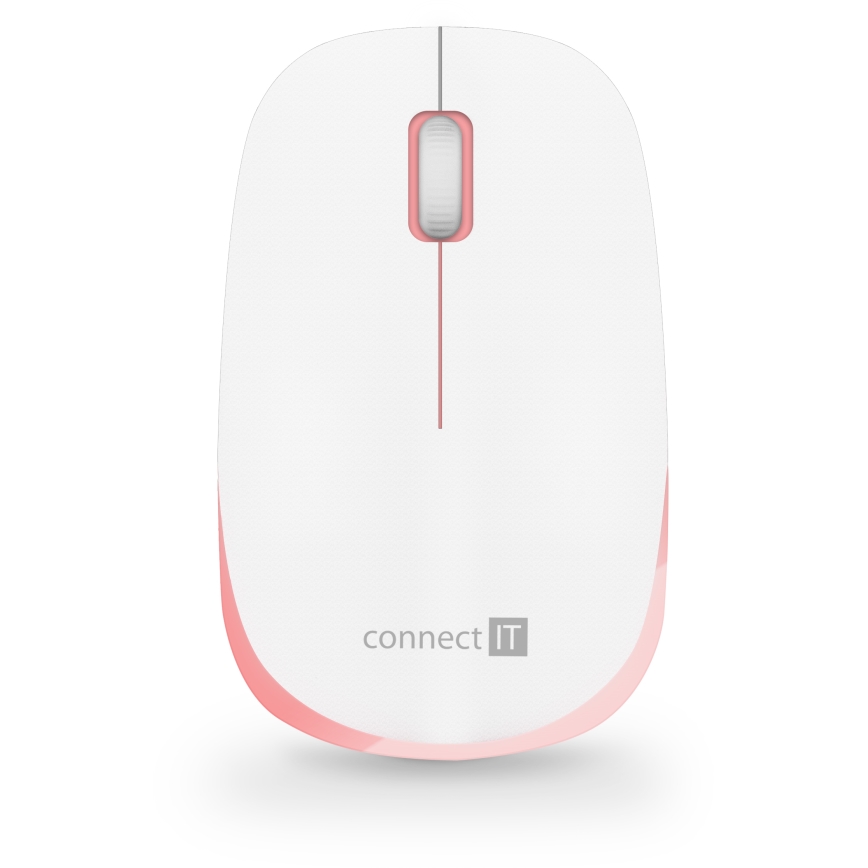 CONNECT IT CKM-7801-CS - Teclado y ratón inalámbricos 1200 DPI con localización para checo/eslovaco 1xAAA + 1xAA blanco/rosa