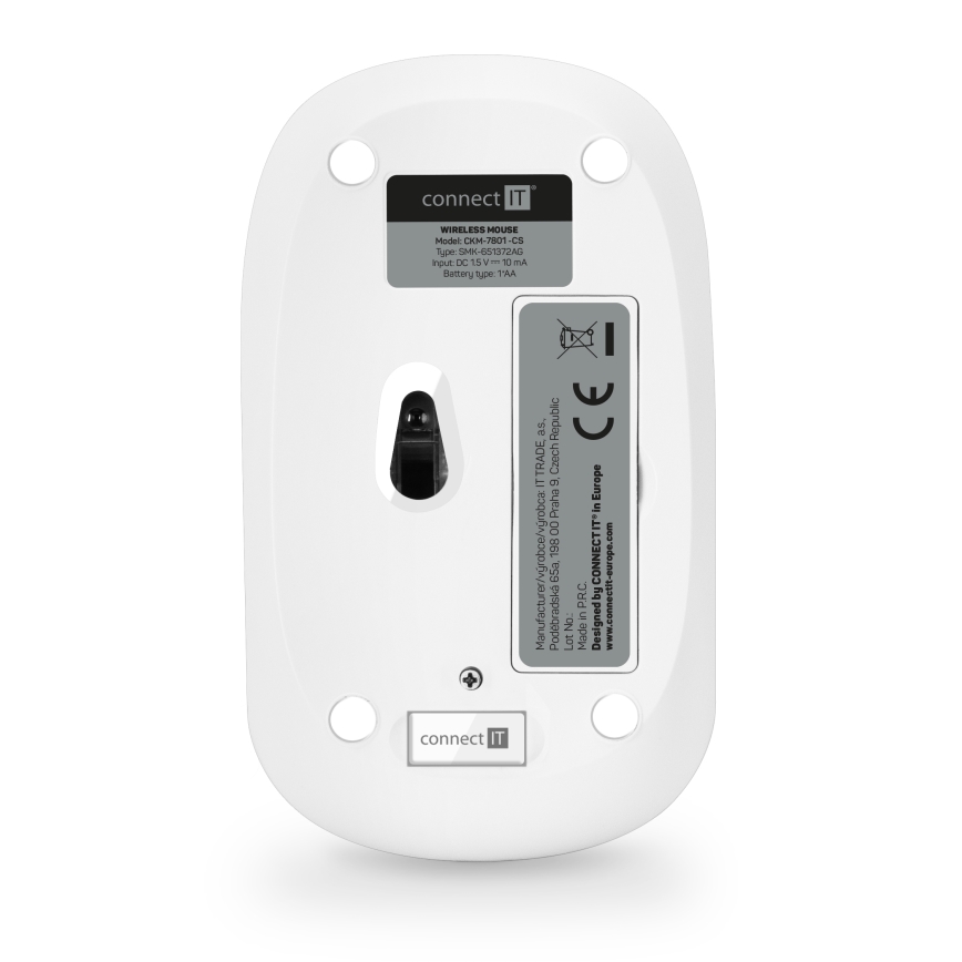 CONNECT IT CKM-7801-CS - Teclado y ratón inalámbricos 1200 DPI con localización para checo/eslovaco 1xAAA + 1xAA blanco/rosa