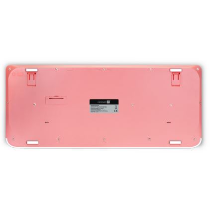 CONNECT IT CKM-7801-CS - Teclado y ratón inalámbricos 1200 DPI con localización para checo/eslovaco 1xAAA + 1xAA blanco/rosa