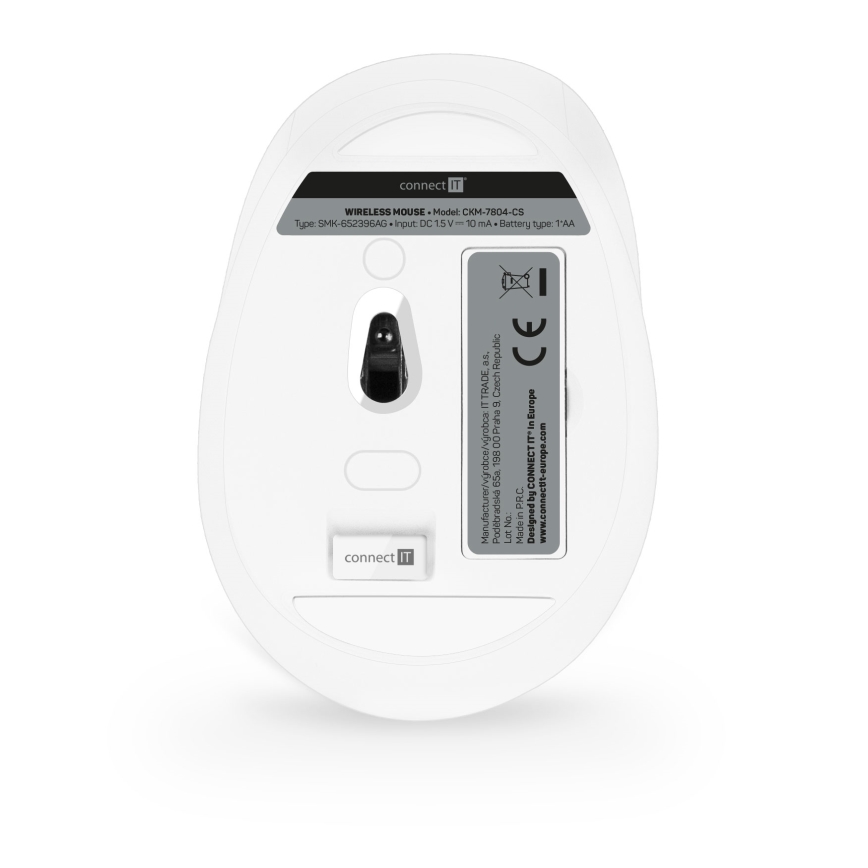 CONNECT IT CKM-7804-CS - Teclado y ratón inalámbricos 1200 DPI con localización para checo/eslovaco 1xAAA + 1xAA blanco