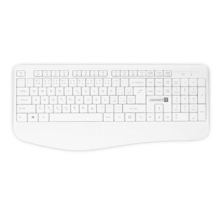 CONNECT IT CKM-7804-CS - Teclado y ratón inalámbricos 1200 DPI con localización para checo/eslovaco 1xAAA + 1xAA blanco