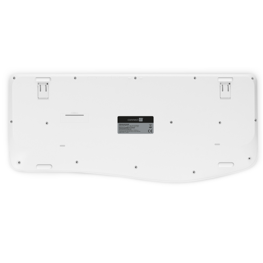 CONNECT IT CKM-7804-CS - Teclado y ratón inalámbricos 1200 DPI con localización para checo/eslovaco 1xAAA + 1xAA blanco