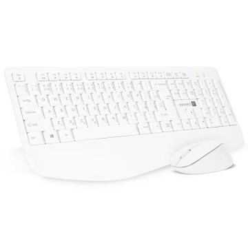 CONNECT IT CKM-7804-CS - Teclado y ratón inalámbricos 1200 DPI con localización para checo/eslovaco 1xAAA + 1xAA blanco