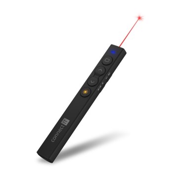 CONNECT IT CLP-2050-BK - Presentador inalámbrico con puntero láser 1xAAA