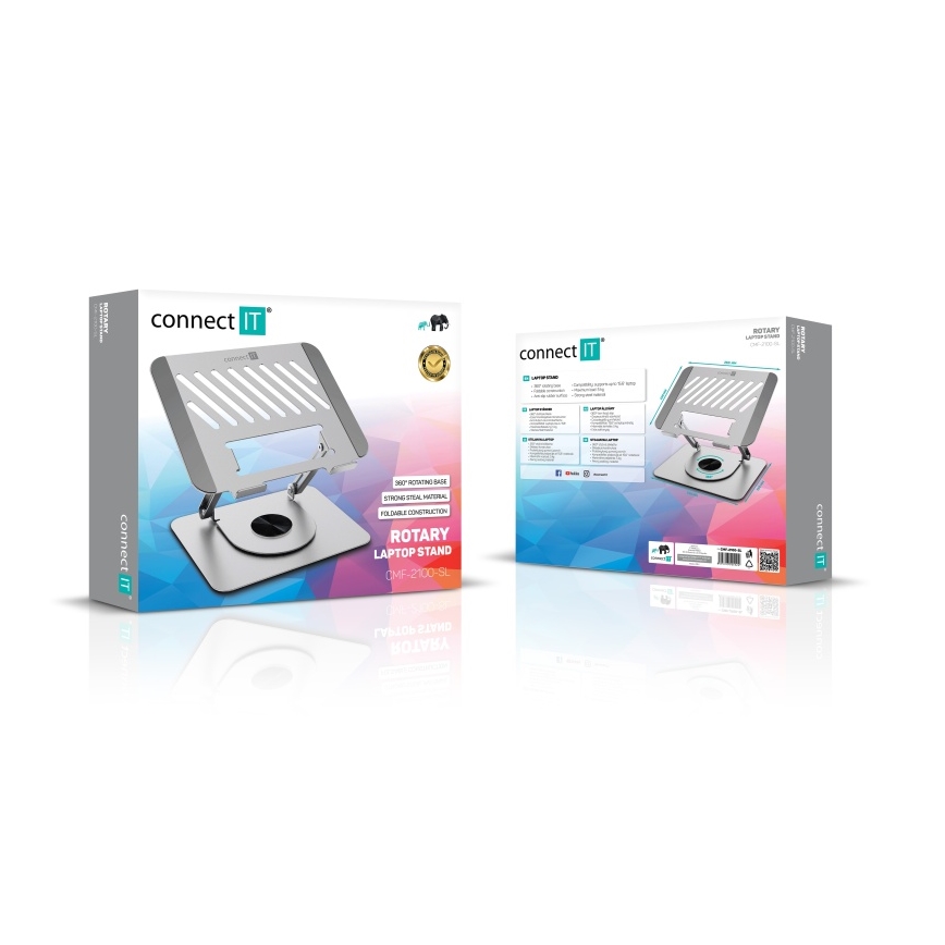 CONNECT IT CMF-2100-SL - Soporte giratorio para portátil plata