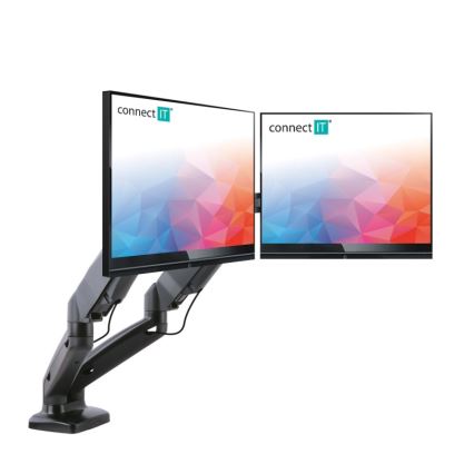 CONNECT IT CMF-3207-BK - Soporte universal para 2 monitores 13-27” negro