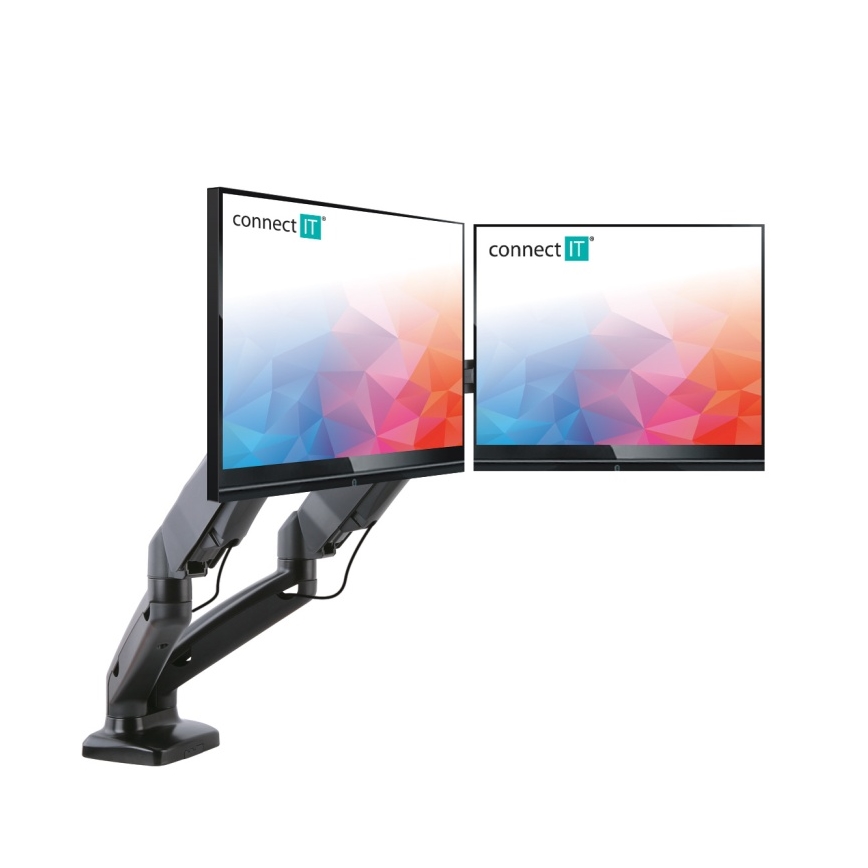 CONNECT IT CMF-3207-BK - Soporte universal para 2 monitores 13-27” negro