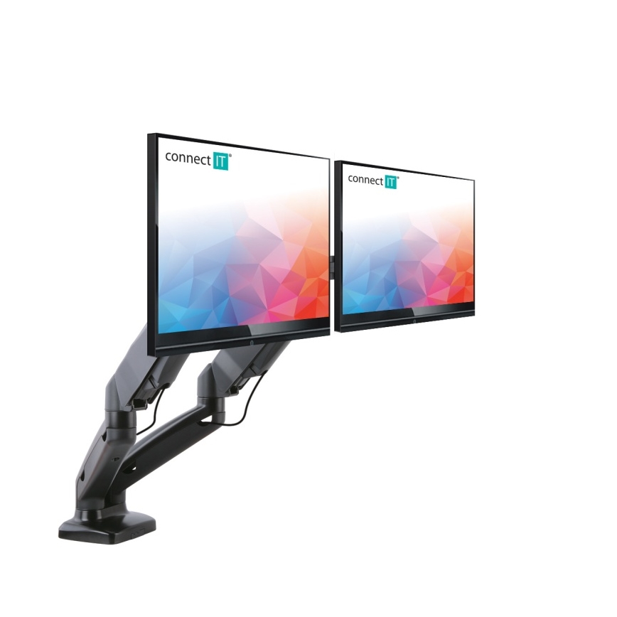 CONNECT IT CMF-3207-BK - Soporte universal para 2 monitores 13-27” negro
