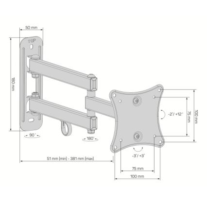 CONNECT IT CMH-2010-BK - Soporte de pared para TV 13-27” negro