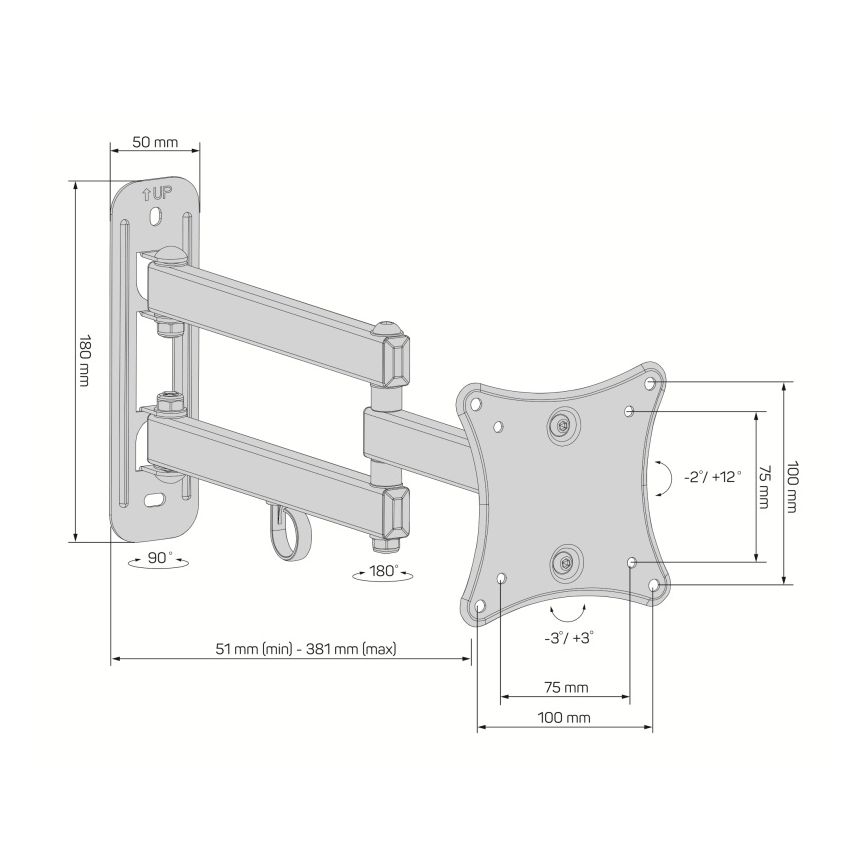 CONNECT IT CMH-2010-BK - Soporte de pared para TV 13-27” negro