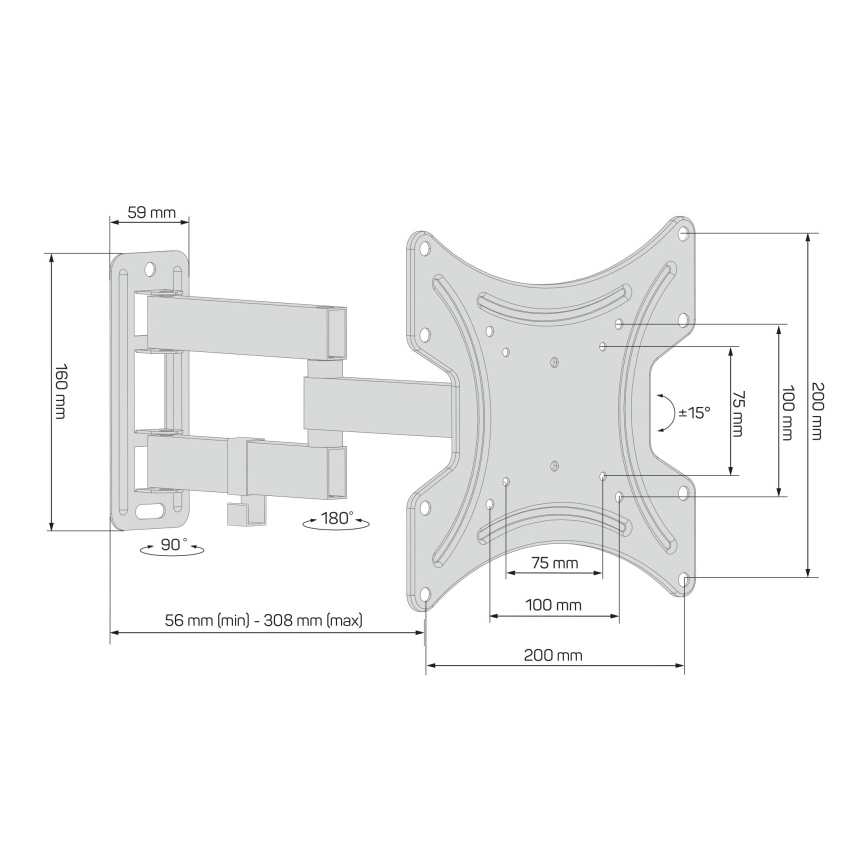 CONNECT IT CMH-2012-BK - Soporte de pared para TV 13-37” negro