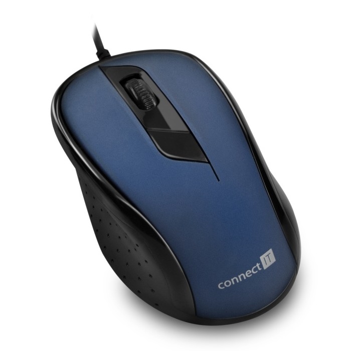 CONNECT IT CMO-1200-BL - Ratón con cable 1000 DPI negro/azul
