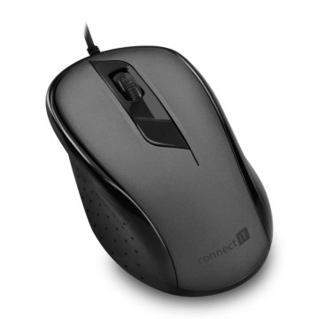 CONNECT IT CMO-1200-GY - Ratón con cable 1000 DPI negro/gris