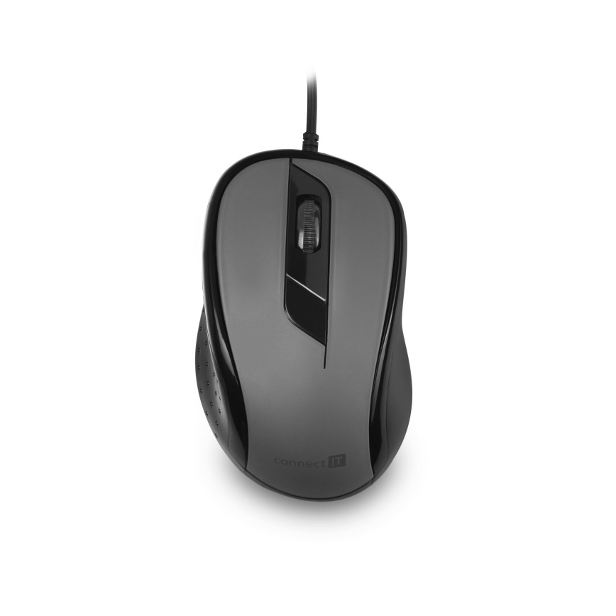 CONNECT IT CMO-1200-GY - Ratón con cable 1000 DPI negro/gris
