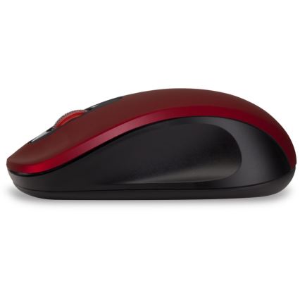 CONNECT IT CMO-2230-RD - Ratón inalámbrico silencioso MUTE 1200 DPI 1xAA negro/rojo
