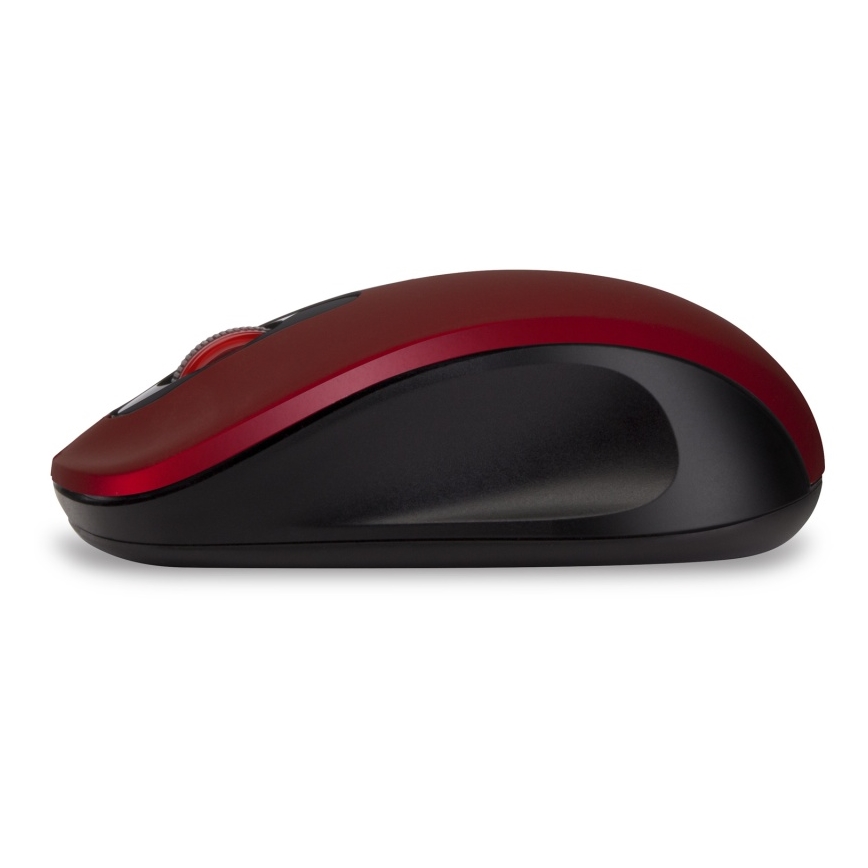 CONNECT IT CMO-2230-RD - Ratón inalámbrico silencioso MUTE 1200 DPI 1xAA negro/rojo