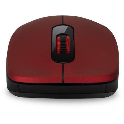 CONNECT IT CMO-2230-RD - Ratón inalámbrico silencioso MUTE 1200 DPI 1xAA negro/rojo