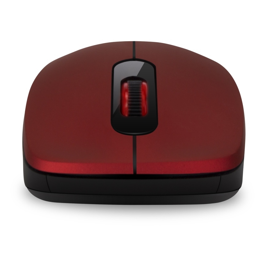CONNECT IT CMO-2230-RD - Ratón inalámbrico silencioso MUTE 1200 DPI 1xAA negro/rojo