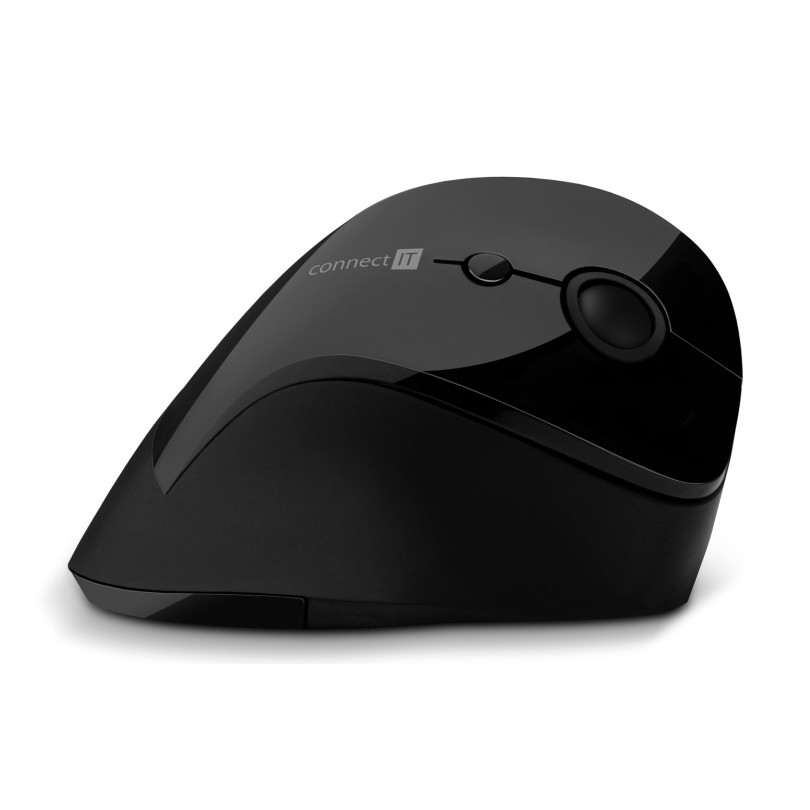 CONNECT IT CMO-2700-BK - Ratón ergonómico inalámbrico 800/1200/1600 DPI 1xAA negro