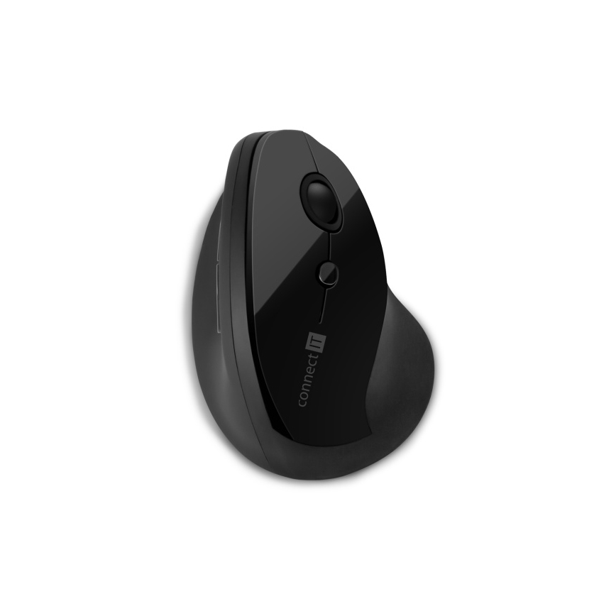 CONNECT IT CMO-2700-BK - Ratón ergonómico inalámbrico 800/1200/1600 DPI 1xAA negro
