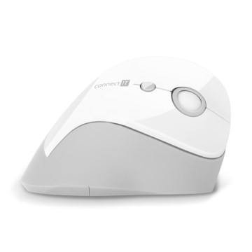 CONNECT IT CMO-2700-WH - Ratón ergonómico inalámbrico 800/1200/1600 DPI 1xAA blanco