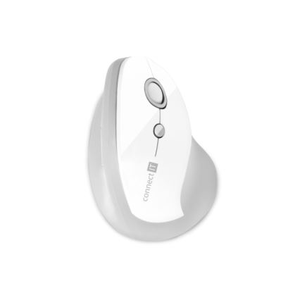 CONNECT IT CMO-2700-WH - Ratón ergonómico inalámbrico 800/1200/1600 DPI 1xAA blanco