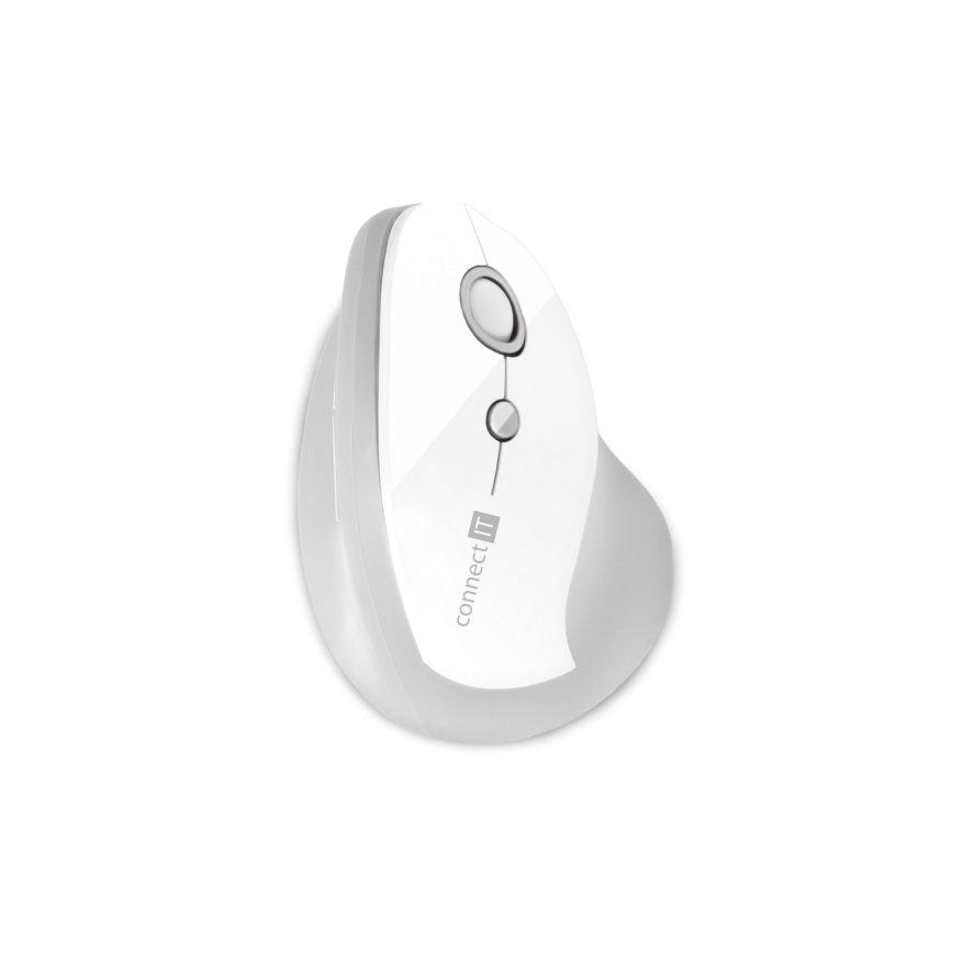 CONNECT IT CMO-2700-WH - Ratón ergonómico inalámbrico 800/1200/1600 DPI 1xAA blanco