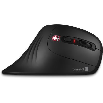 CONNECT IT CMO-2900-BK - Ratón ergonómico inalámbrico 800/1200/1600 DPI 1xAA negro