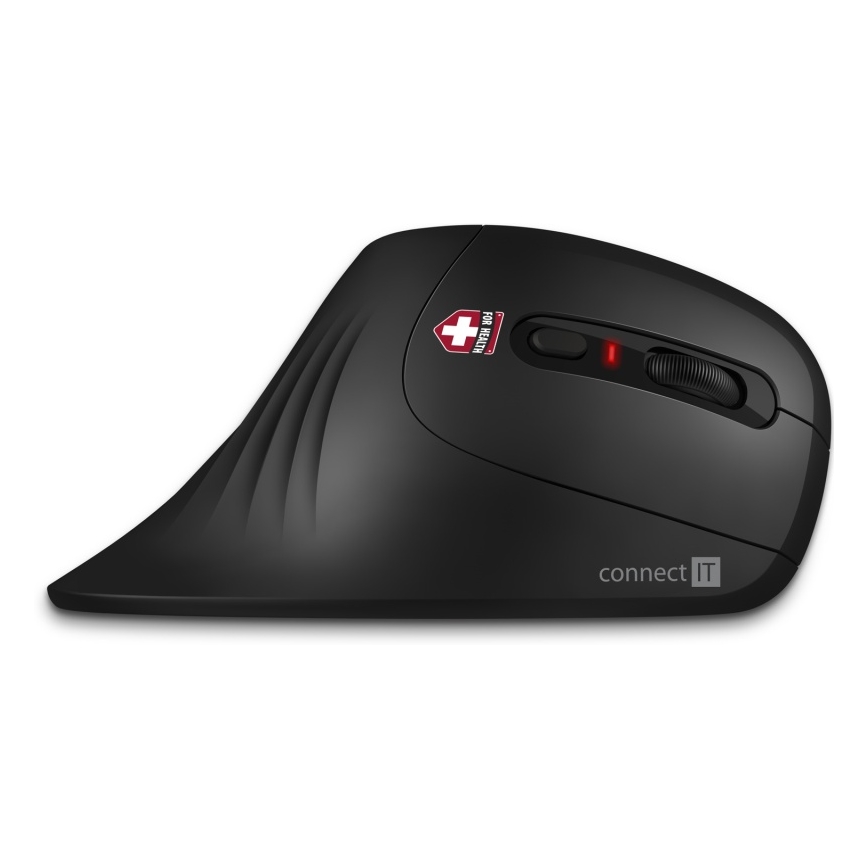 CONNECT IT CMO-2900-BK - Ratón ergonómico inalámbrico 800/1200/1600 DPI 1xAA negro