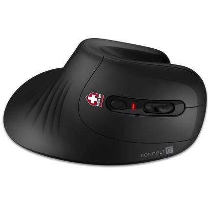 CONNECT IT CMO-2900-BK - Ratón ergonómico inalámbrico 800/1200/1600 DPI 1xAA negro