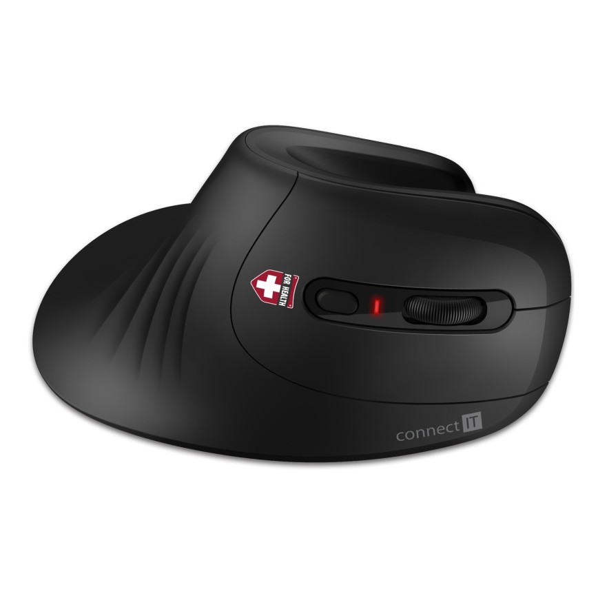 CONNECT IT CMO-2900-BK - Ratón ergonómico inalámbrico 800/1200/1600 DPI 1xAA negro