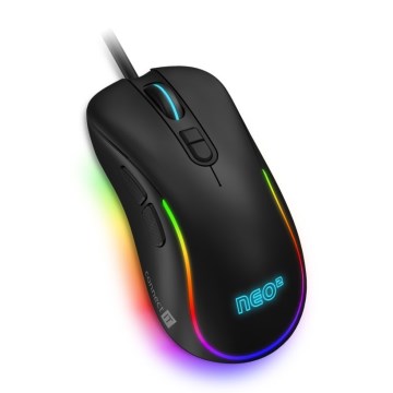 CONNECT IT CMO-3589-BK - LED RGB Ratón gaming con cable 200-7200 DPI negro