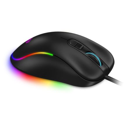 CONNECT IT CMO-3589-BK - LED RGB Ratón gaming con cable 200-7200 DPI negro