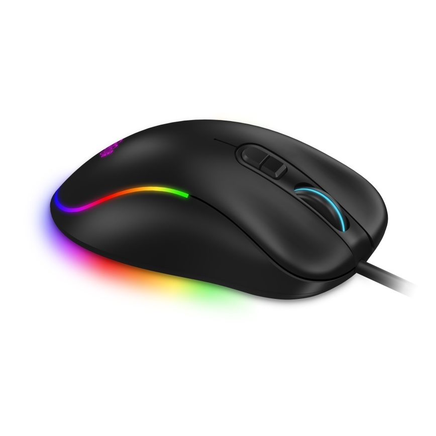 CONNECT IT CMO-3589-BK - LED RGB Ratón gaming con cable 200-7200 DPI negro