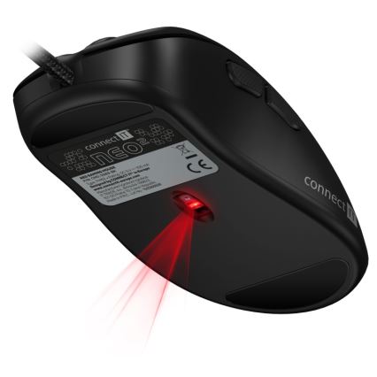 CONNECT IT CMO-3589-BK - LED RGB Ratón gaming con cable 200-7200 DPI negro
