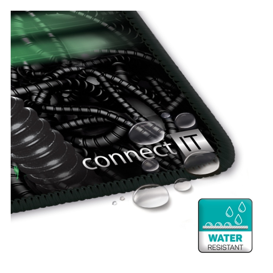CONNECT IT CMP-1100-SM - Alfombrilla para ratón 32x24,5 cm negro/verde