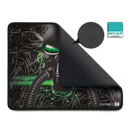 CONNECT IT CMP-1100-SM - Alfombrilla para ratón 32x24,5 cm negro/verde